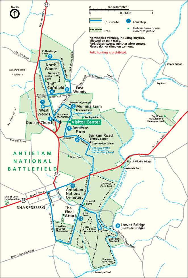 NPS Antietam Battlefield Map 999px