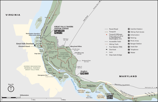NPS Great Falls Trail Map 999px